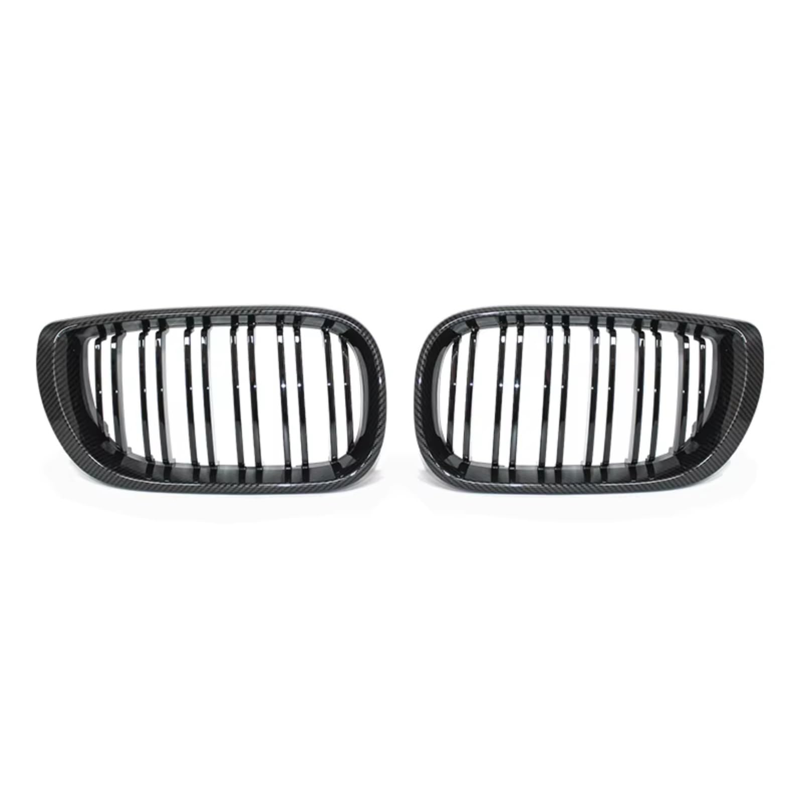 Parrilla delantera exclusiva Double Line Carbon para modelos Serie 3 E46 4D 318i a 330i 5