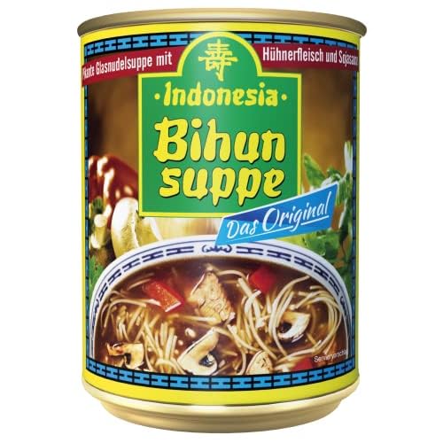 Indonesia Original Bihun Suppe | Das Original | Leckere Suppe mit Gemüse und Hähnchen | 390 ml