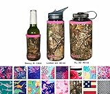 Koverz Neoprene 24-30 oz Water Bottle Insulator Cooler Coolie - Officially Licensed Realtree Xtra Camouflage with Pink Trim