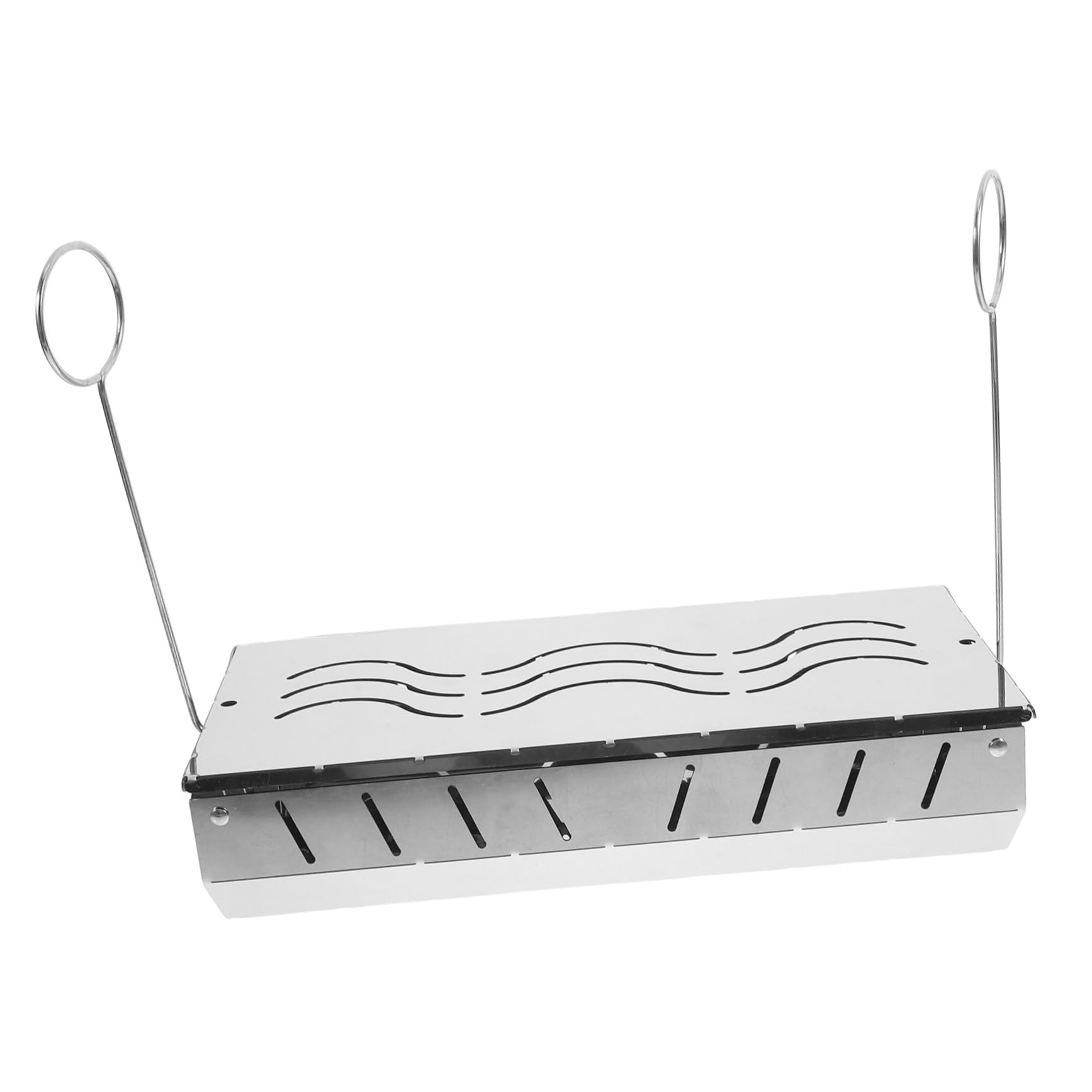 Scatola per Trucioli Affumicati in Acciaio Inox 1 Pz per Barbecue | Bianco, Design Portatile, Facile Posizionamento, per Grigliate e Cottura All'aperto