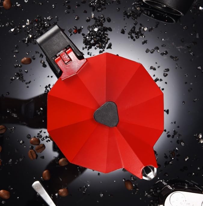 Aluminum Espresso Stove Machine 4 Cup Double Valve High Pressure Stove Espresso Maker Mocha Pot Make Real Italian Hand Rough Coffee