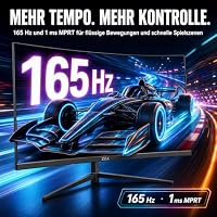 ZZA 32 Zoll Curved Gaming Monitor, WQHD 1440p, 165 Hz, 1 ms MPRT, 1500R, VA – Ansicht 2