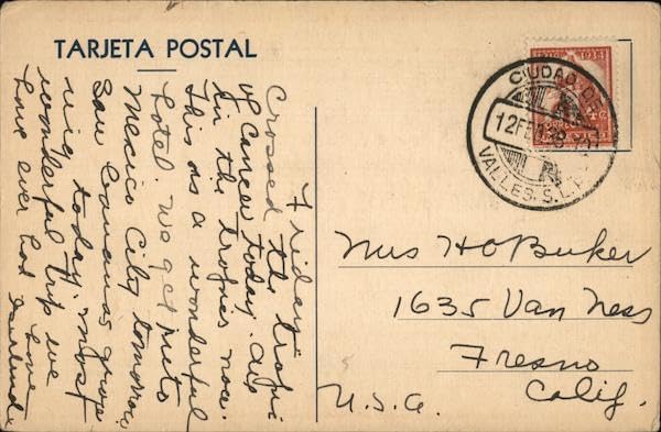 Miniatura 2 de Hotel Casa Grande Valles, Mexico Original Antique Postcard 1938