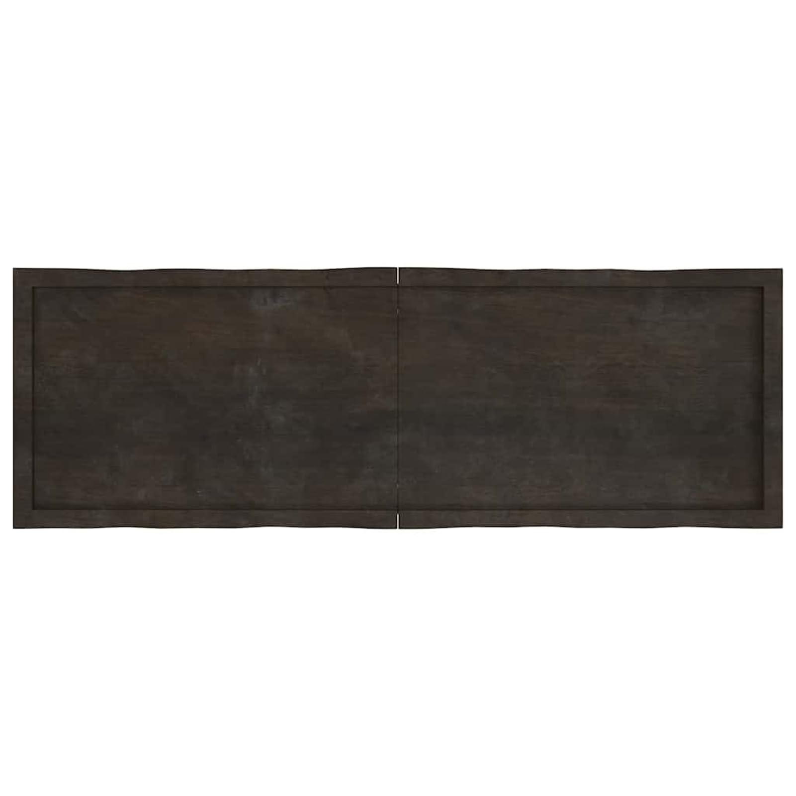 Piano Tavolo in Rovere Massello, Pieghevole con Bordo Vivo, 160x50x(2-4) cm, Finitura Scura, per Rinnovo Tavolo Casa e Ufficio