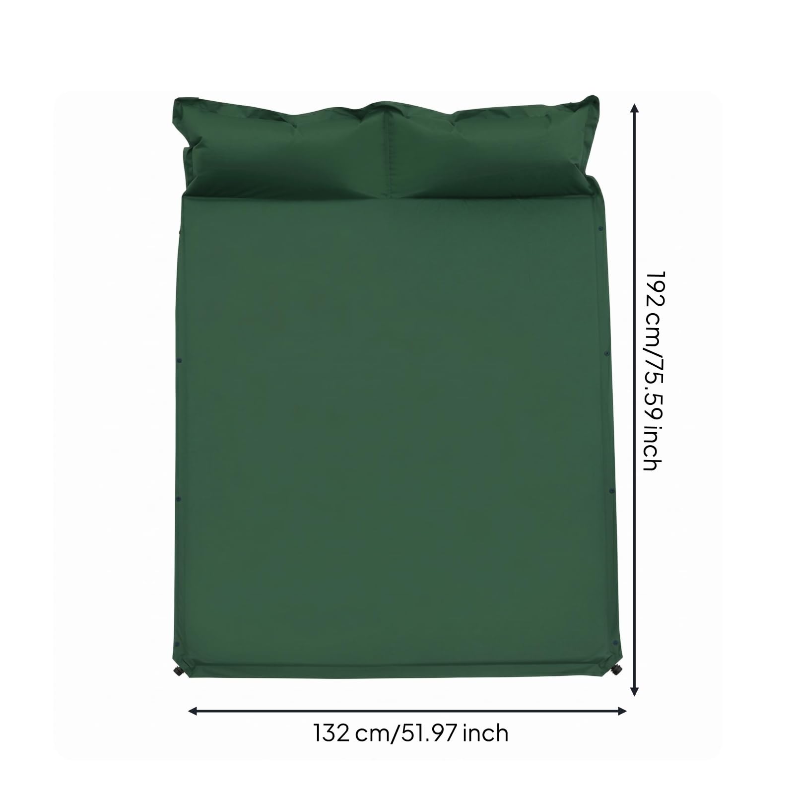 Sharplace Colchón Industrial Autoinflable Colchón de Camping Esterilla Colchoneta con Construcción Resistente al Agua de 3cm y Soporte Reforzado Adecuado para, Verde Oliva