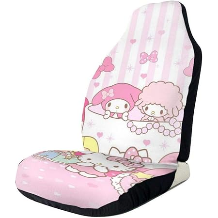 Amazon カーシートカバー サンリオ Mymelody マイメロディ レザー 防水 普通車用 軽 自動車 フロント カー用品 前席 送風 合成皮革 汎用 丸洗いできる カー用品 100 通気性 座布団 車 バイク 車 バイク