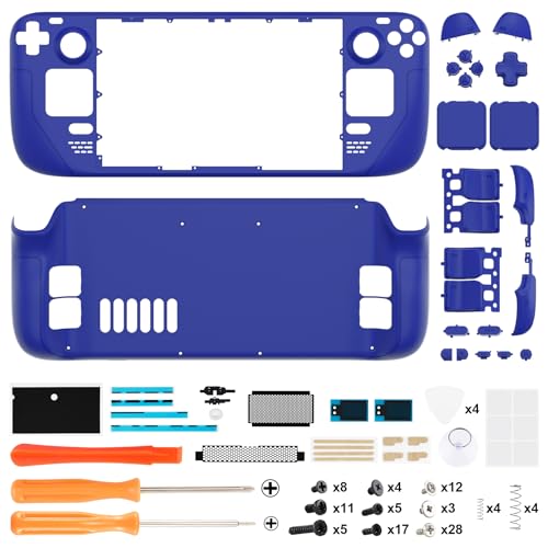 Image of eXtremeRate DIY Full Set Shell with Buttons for Steam Deck LCD, Custom Faceplate Back Plate Replacement Shell for Steam Deck LCD - Dream Blue [Console NOT Included]