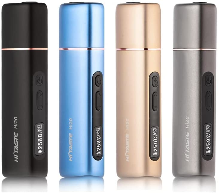 HI TASTE Hi20 Tabakerhitzer Großartiger Geschmack 3200mAh großer Akku Duales Heizsystem & Bodenheizung für Sticks Einstellbare Temperatur OLED-Display(Metall Schwarz)