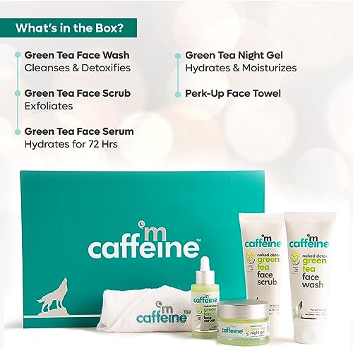 mCaffeine Green Tea Skin Care Gift Set With Vitamin C | Face Care Kit For Winter Glow - Gender Neutral | 100% Natural Products | Pack of 4 - Image 4