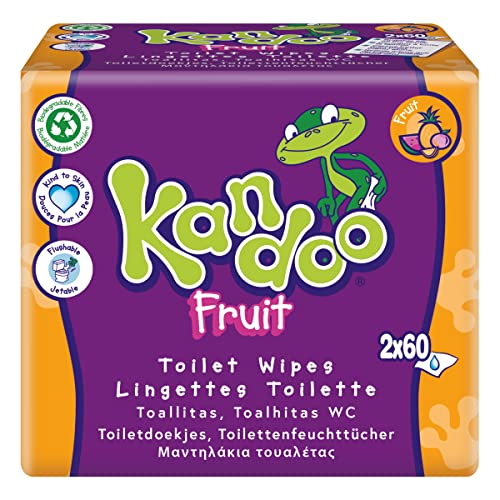 Kandoo TOALLITAS HÚMEDAS FRUTA TROPICAL 2x60 ud