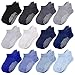 Lictin Babysocken 12 Paare Antirutschsocken Baby Baby Socken Jungen und Mädchen mit Anti Rutsch kuschel Knöchelsocken für 1-3 Jahre Rutschsocken Kinder Kindersocken Blau