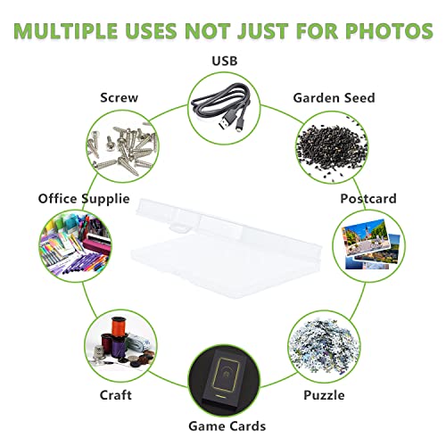 Idekooror Photo Case 5" X 7" Photo Box Storage And Craft Keeper - 7 Inner Photo Keeper Photo Organizer Cases Photos Storage Containers Box For Photos (Clear) #TOP2