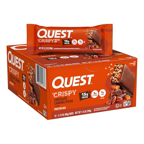 Quest Nutrition Crispy Chocolate Caramel Pecan Hero Protein Bar, 15g
