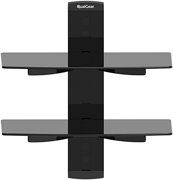 QualGear Triple Shelf Wall Mount - Universal A/V Component Shelves Up To 17.6lbs Each