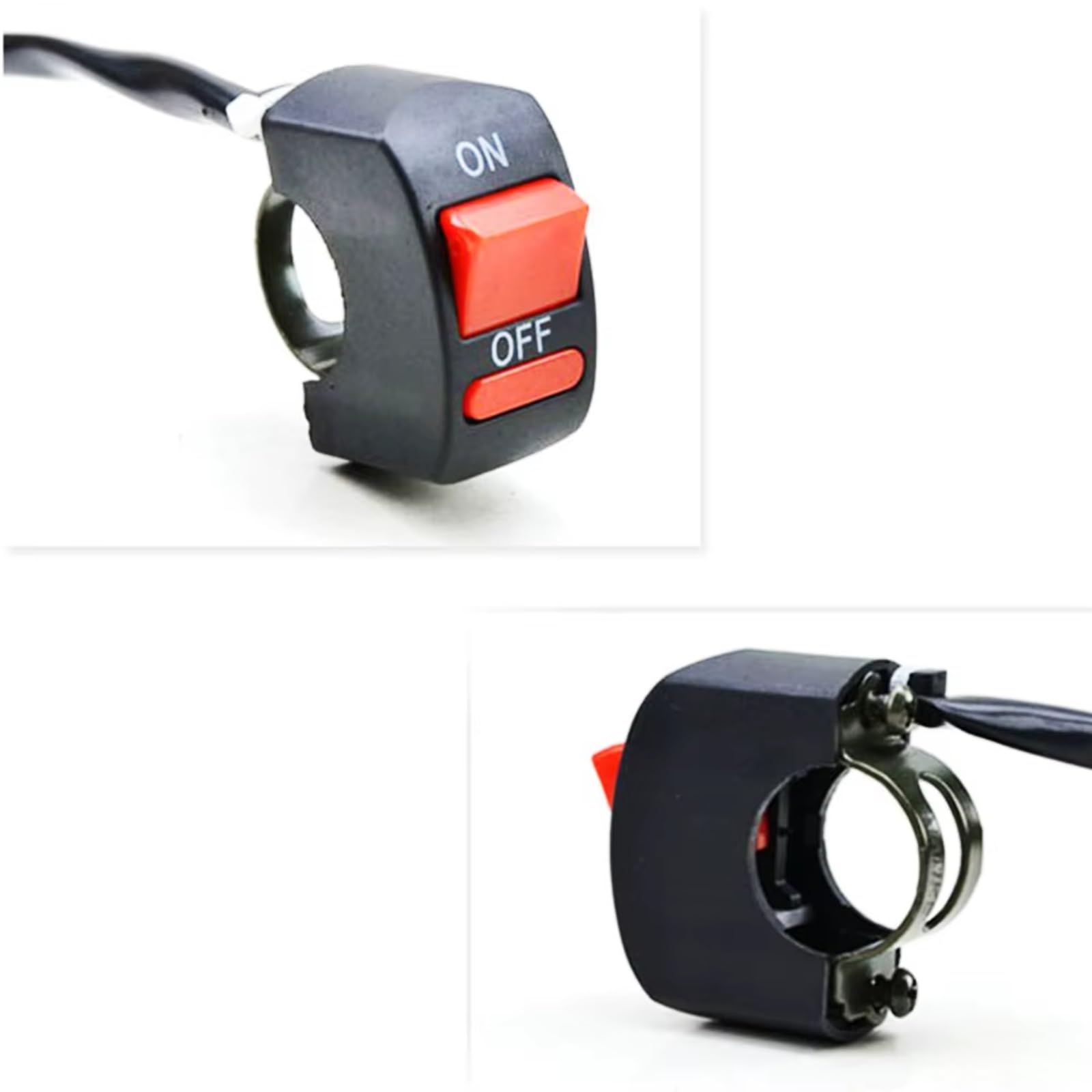 Interruptor Intermitente De Manillar De Motocicleta Para Bicicleta Universal ATV DC12V/10A Botón De Encendido Y Apagado De Luz De Motocicleta Negra motocicleta Luces Interruptor