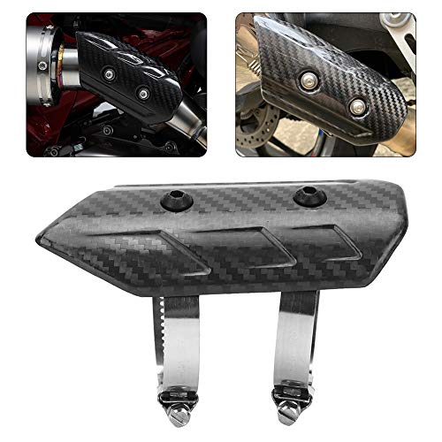 Protecteur de tuyau d'échappement de moto en carbone pour modification