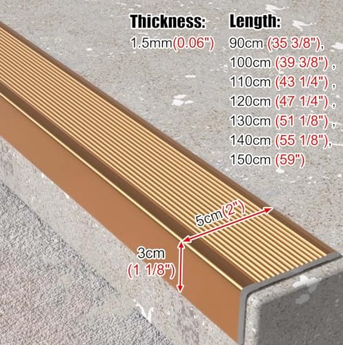 Perfil de aluminio para escaleras con protector antideslizante e impermeable 7