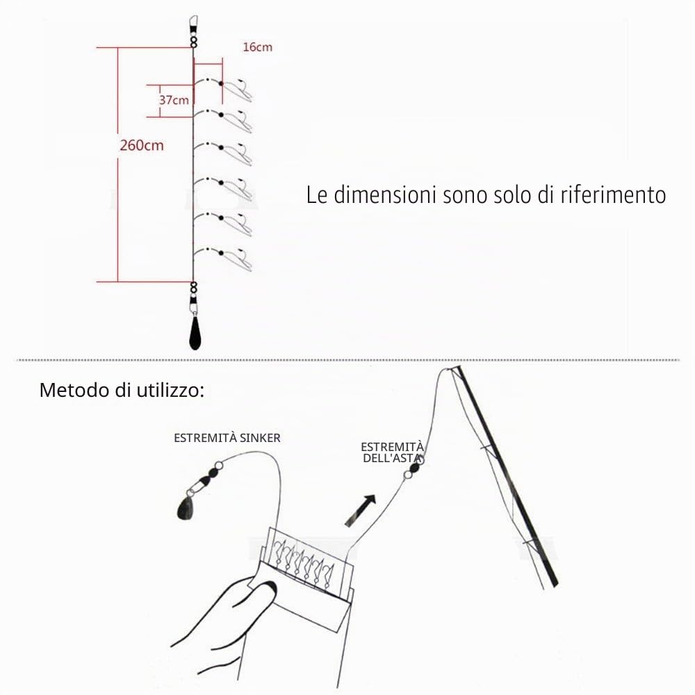 pesca luminosi, esche da pesca, esche da pesca, impianti di risalita in vera pelle di pesce, perline da pesca ad alto tenore di carbonio per acqua dolce/salata