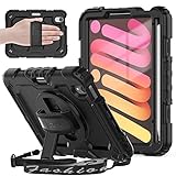 ✔ 【Protección de cuerpo completo con protector de pantalla】: esta funda para iPad mini 6ª está compuesta de silicona flexible y forros de PC, así como un protector de pantalla integrado, proporcionando a tu iPad una protección completa contra caídas accidentales, arañazos, golpes o golpes. También es apto para niños.