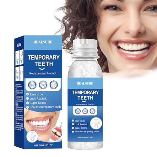 Kit Reparación Dental Temporal | Perlas Moldeables Silicona Alimentaria | Rellena Dientes Rotos/Faltantes | Color Natural & Teñible | 30ml