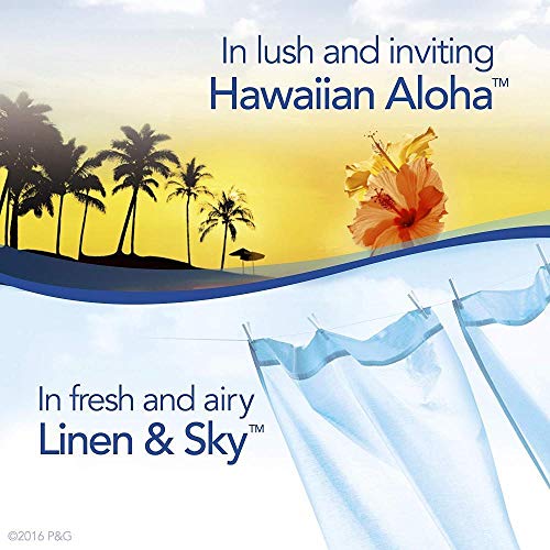 Image of Febreze Car Air Fresheners, 2 Linen & Sky and 2 Hawaiian Aloha Scents, Odor Eliminator for Strong Odors (4 Count)