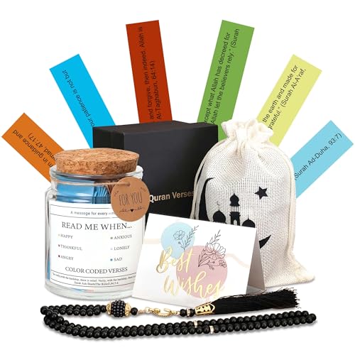 Quran Verse Jar, Islamic Ramadan and Eid Gifts for Women Men, Mus...