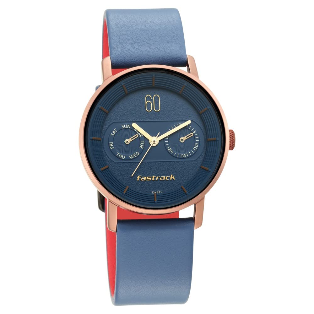 Fastrack Blue Dial Leather Strap Analog Watch for Girls-NP6198QL01 (B08JGZD252) Amazon Price History, Amazon Price Tracker