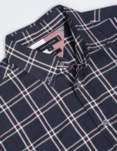 Image of Tommy Hilfiger Men's Cotton Solid Regular Fit Shirt