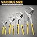 ELEAD 4-Piece Groove Joint Pliers Set, 12/10/8/6 Inch Adjustable Water Pump Pliers with Tool Roll Bag, Tongue and Groove for Home Repair, Gripping, Nuts, Bolts, Pipe & Fittings