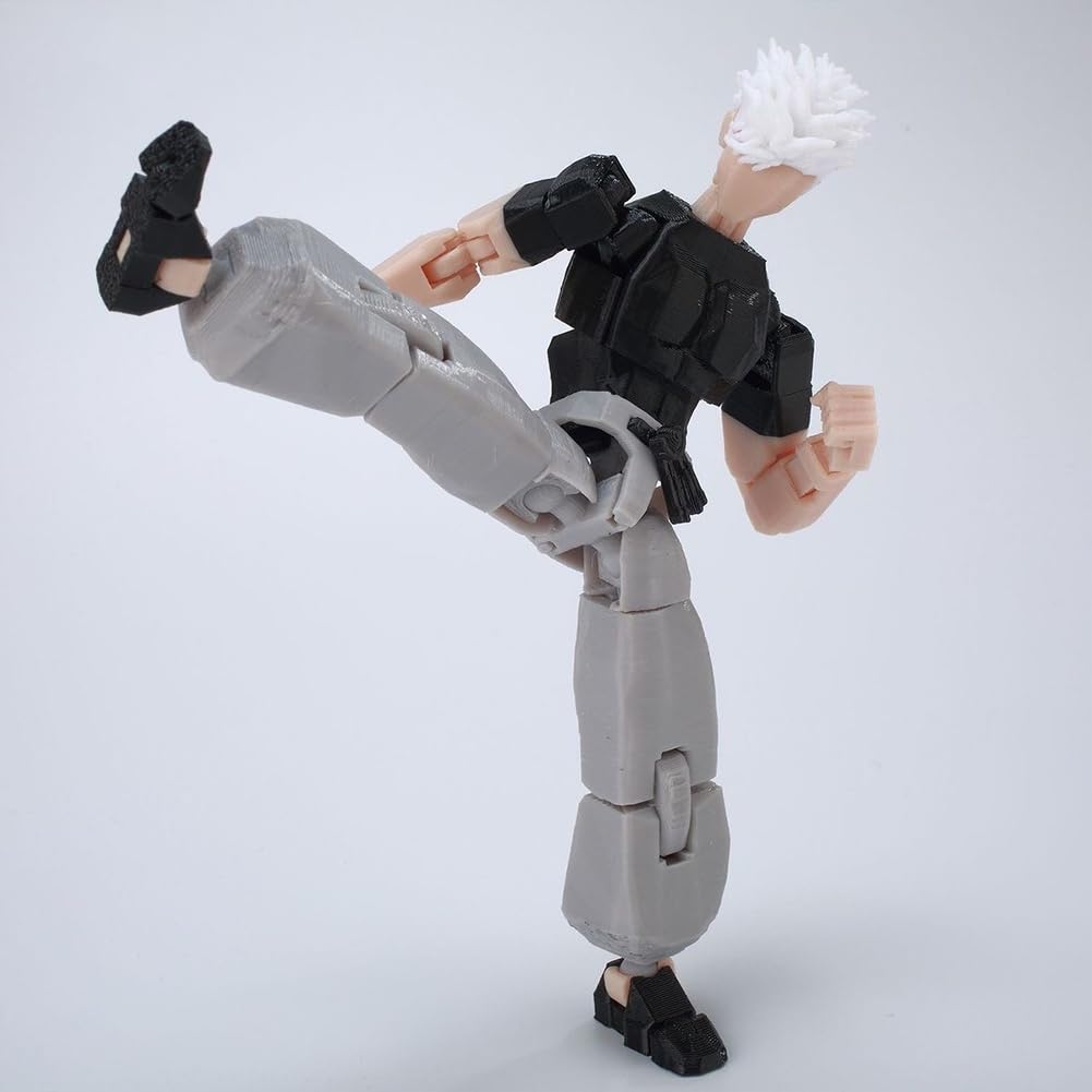 Gojo Satoru Figura de Acción JJK, Figura Movible Gojo Satoru Articulación Articulada con Accesorios Figura Impresión 3D Figura Coleccionable Pantalla de Escritorio Regalo para Fans 14 cm