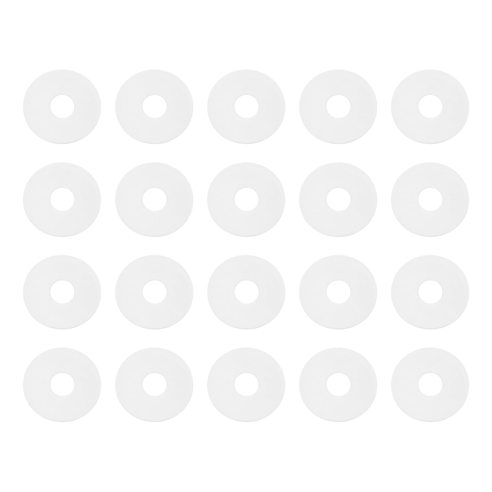 PATIKIL M12 Silicone Flat Washer, 20 Pcs 12mm ID 40mm OD 2mm Thick Plain Washer Grommets O-Ring Sealing Gasket Spacer for Faucet Pipe Water Hose Shower Door Handles, White — image 1