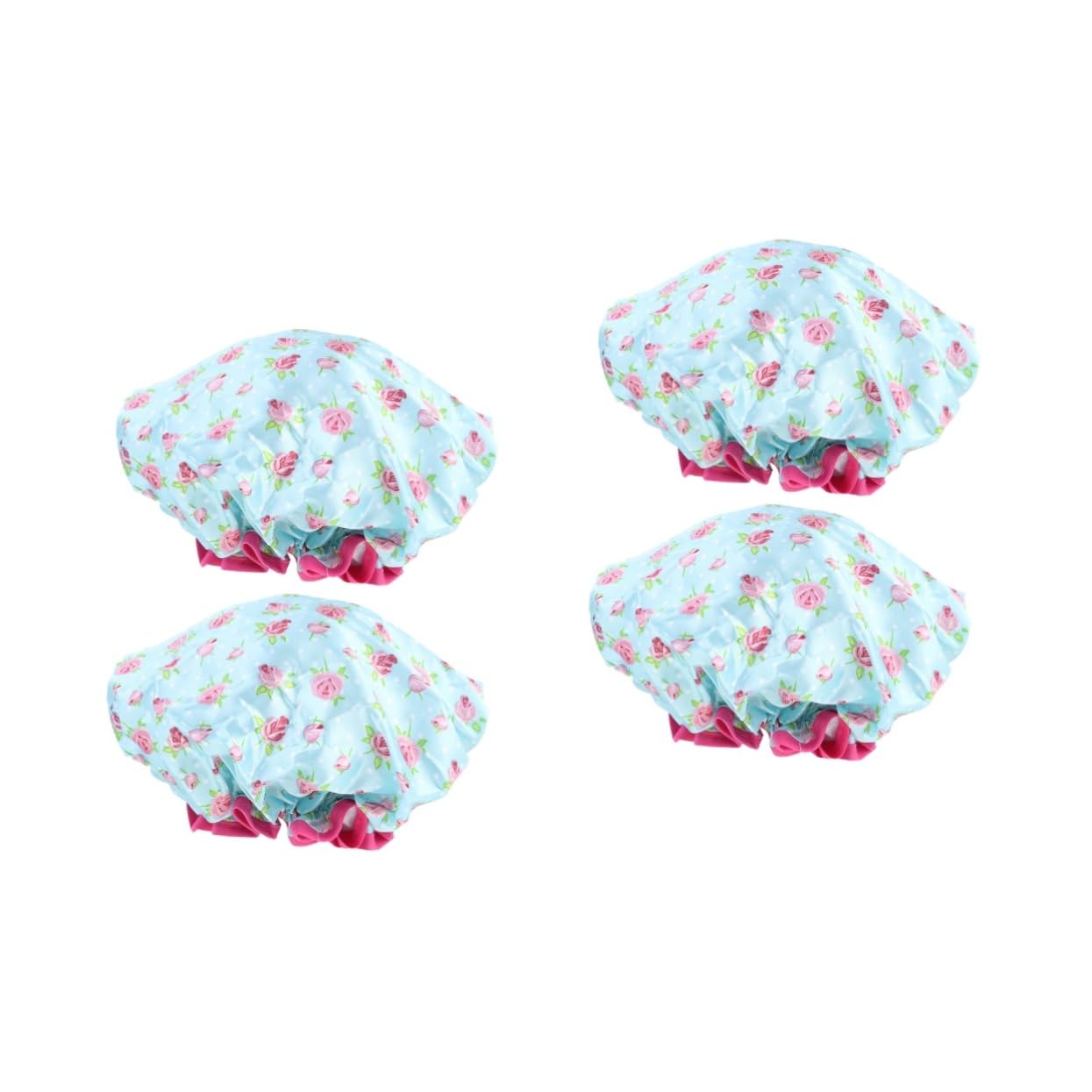 FRCOLOR 4 Piezas Gorro De Ducha Para El Pelo Turbantes Para Mujer Gorro De Ducha Hijab Gorro De Ducha Lavable Para Mujer Gorro De Ducha De Flores Gorros Protectores Para El Cabello Gorro