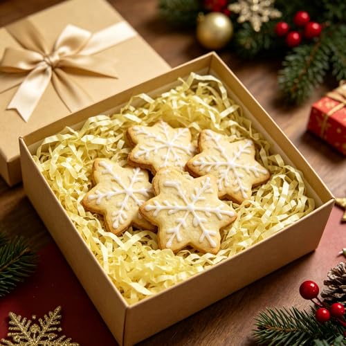 Image of Zankubom 1 /2LB Light Yellow Crinkle Cut Paper Shred Filler Great for Gift Wrapping, Light Yellow Basket Fillers, Birthday, Gift Wrapping, Halloween Thanksgiving Christmas Party Decor Filling Supplies