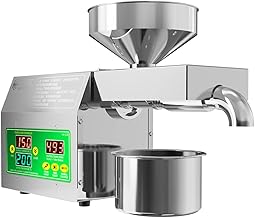 LOUJIN Máquina de prensa de óleo elétrica de 820 W Modos de prensagem a quente em aço inoxidável Fabricante de óleo de semente de aço inoxidável 40-240 ℃ Extrator de óleo orgânico automático de contro