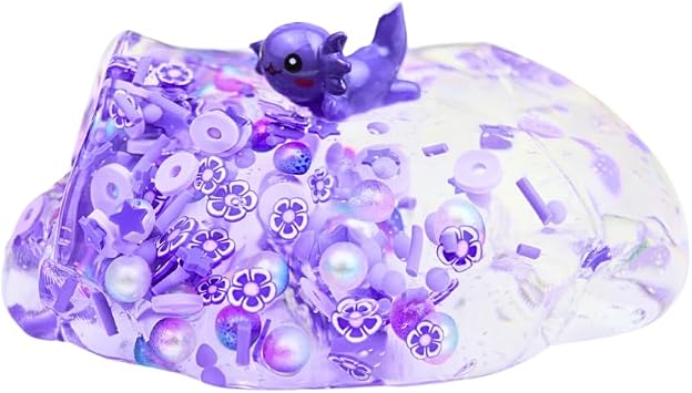 Lavender Axolotl Elixir Slime | Handmade Slime | Hippocampe Slimes (8OZ)