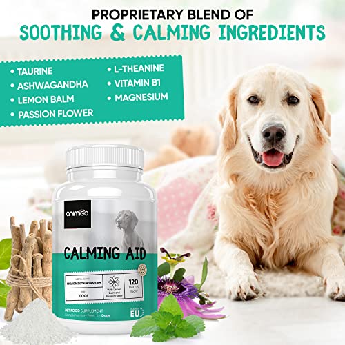 Animigo Dog Calming Tablets 120 Beef Flavour Tablets with Ashwagandha