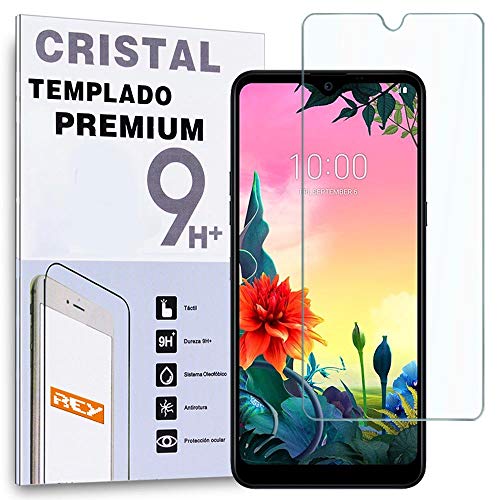 REY Protector de Pantalla para LG K50s, Cristal Vidrio Templado Premium