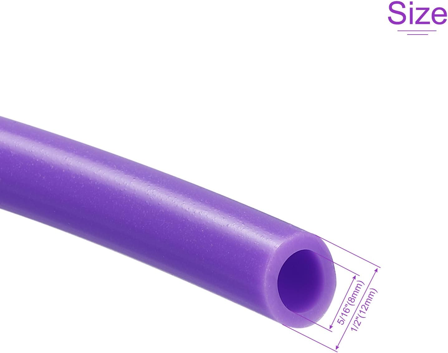 DMiotech 5/16"(8mm) ID 1/2"(12mm) OD 3.3 Feet Silicone Tube Purple Industrial Silicone Tubing for Water Air Pump