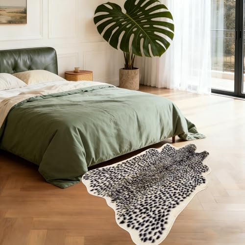 Tapete Leopardo Faux Pelo 100x95 cm para Hogar miniatura 6