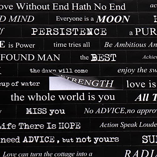 Juome 12 Sheet Quote Stickers for Journaling, Scrapbooking Supplies, Words Phrases Stickers for Junk Journal Aesthetic