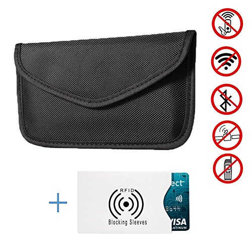 Funda para Bloqueo de señal de Llave de Coche, Bolsa Grande de Faraday, Funda de Bloqueo de señal para Llaves de Coche, teléfono móvil, protección de Seguridad WiFi/NFC Blocker