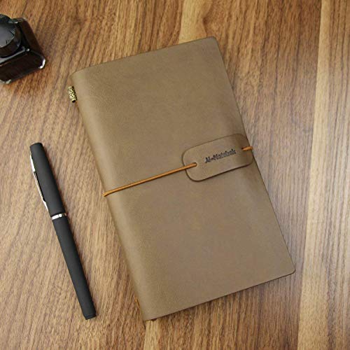 Travel-Journal-Notebook-Vintage-Retro-Handmade-Leather-Lined-Journal-Refillable-Note-Book-for-Taking-Notes-by-ai-natebok-472-X-787inch-White-Coffee