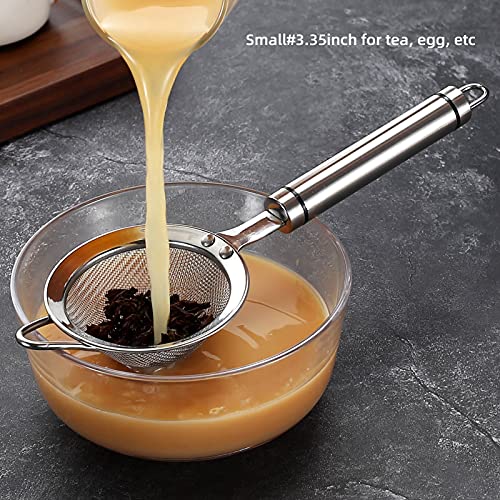Sunwukin SN-021-0001 304 Stainless Steel Fine Mesh Strainers For Kitchen, Colander-Skimmer With Handle, Sieve Sifters For Food thumb #5