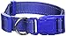 Weebo Pets Adjustable Nylon Dog Collar with Hi-Visibility Reflective Thread (Blue, Large)