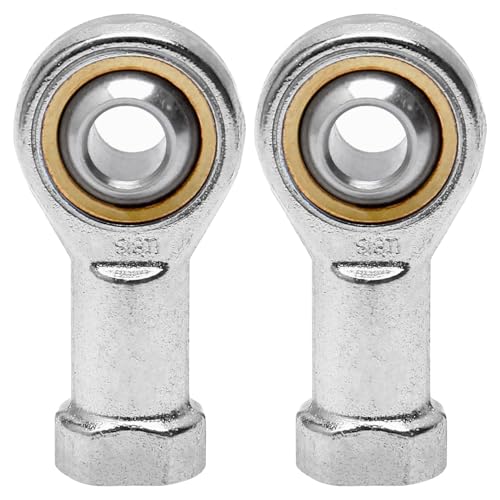 Bztoolbox 2Pcs SI8T/K Rod End Bearings, 8mm Bore Pre-Lubricated Bearings, M8 x 8mm Female Thread Right Hand