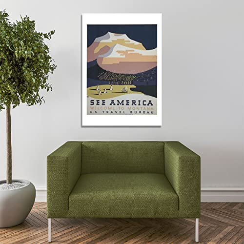 Affiche Montana encadrée de qualité supérieure et finition premium