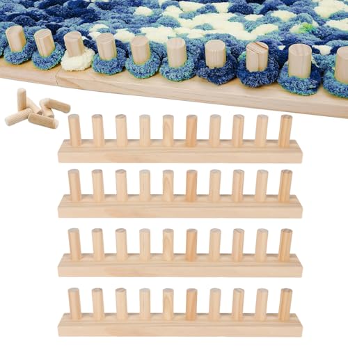 Cadre de métier à tisser en bois, pliable et portable, cadre à tricoter pour débutants, amateurs de tricot à la main, convient pour les couvertures...