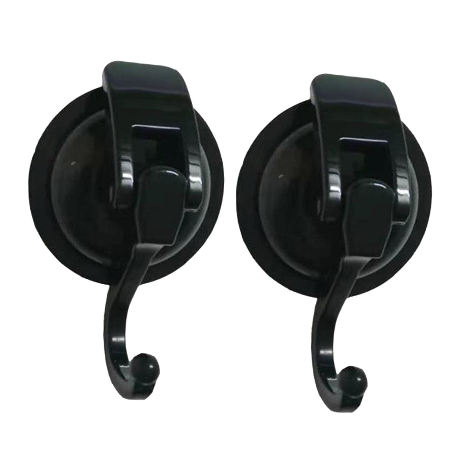 Neaxgeandx Black 2 Pieces Suction Cup Hooks Easy To Instal No Drilling For Bathroom Towel