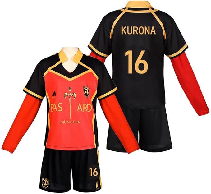 Isagi Yoichi Cosplay Costume Ness Michael Kaiser Cosplay Red Football Jersey Sportsuit Outfit Suit Shirt Vest Shorts