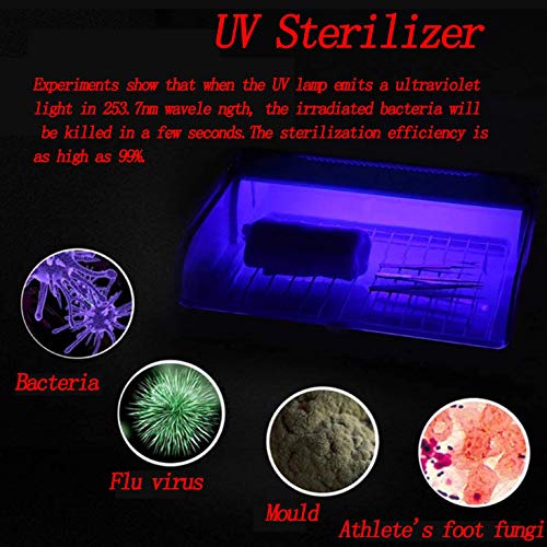 Esterilizador UV, Caja desinfectante de Belleza, Herramienta de Limpieza de Caja de desinfección con luz Ultravioleta para Pinzas de uñas, Pinzas y Cepillo de Dientes de Limpieza